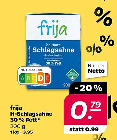 frija H-Schlagsahne 30 % Fett*