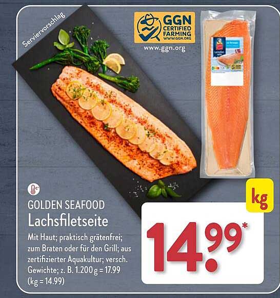 GOLDEN SEAFOOD Lachsfiletseite