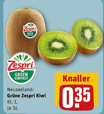 Grüne Zespri Kiwi