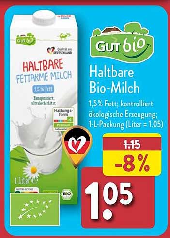 Haltbare Bio-Milch