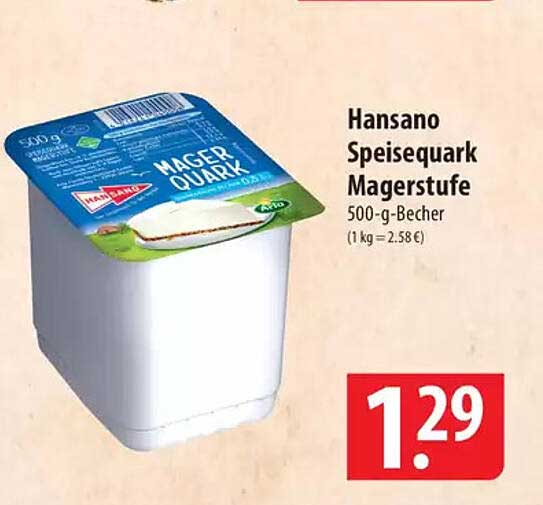 Hansano Speisequark Magerstufe