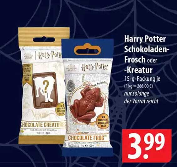 Harry Potter Schokoladen-Frosch oder -Kreatur