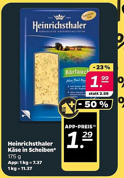 Heinrichsthaler Käse in Scheiben*