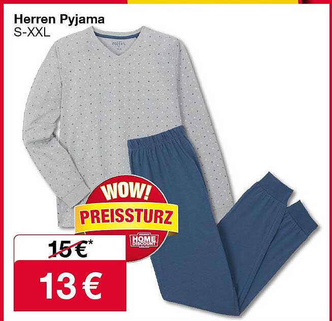 Herren Pyjama