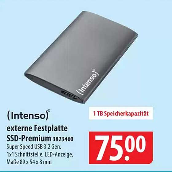 (Intenso) externe Festplatte SSD-Premium