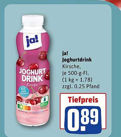 ja! Joghurtdrink Kirsche