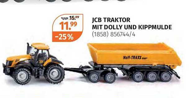 JCB TRAKTOR MIT DOLLY UND KIPPMULDE