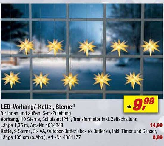 LED-Vorhang/-Kette „Sterne“