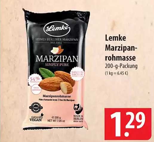 Lemke Marzipan-rohmasse