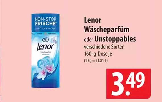 Lenor Wäschparfüm oder Unstoppables