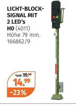 LICHT-BLOCK-SIGNAL MIT 2 LED's H0 (4011)