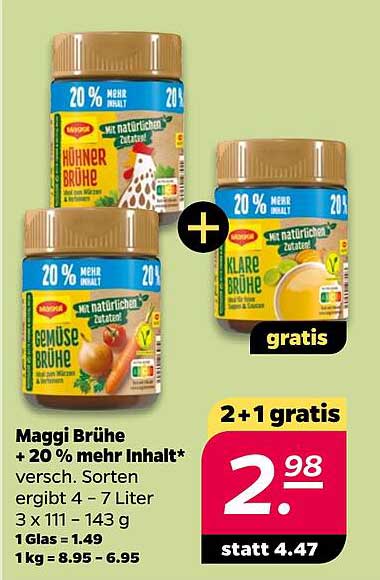 Maggi Brühe + 20 % mehr Inhalt*