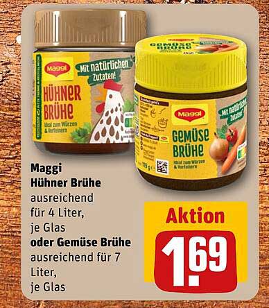 Maggi Hühner Brühe oder Gemüse Brühe