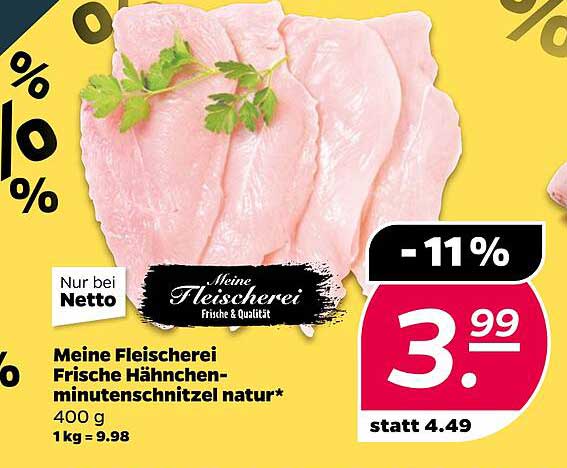 Meine Fleischerei | Frische Hähnchen-minutenschnitzel natur*