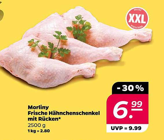 Morliny Frische Hähnchenschenkel mit Rücken*