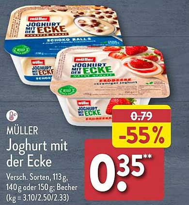 Müller Joghurt mit der Ecke