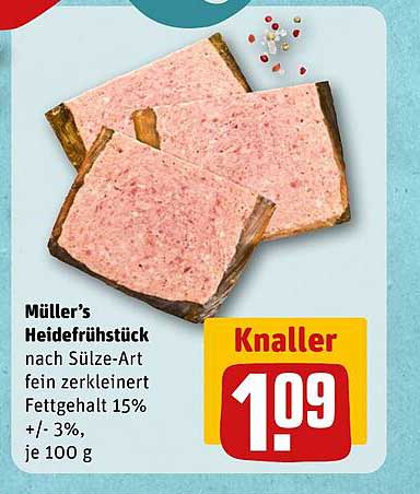 Müller’s Heidefrühstück nach Sülze-Art fein zerkleinert