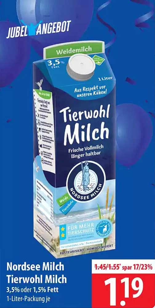 Nordsee Milch Tierwohl Milch