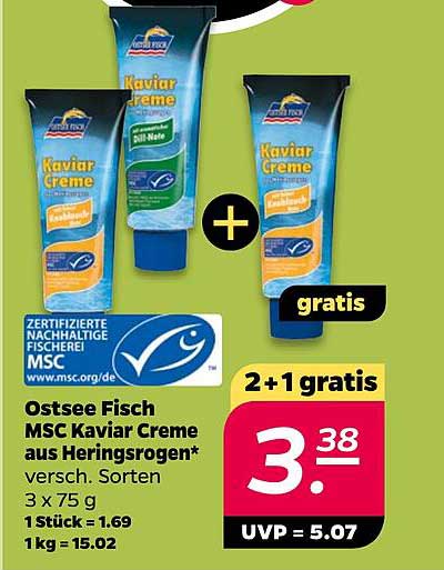 Ostsee Fisch MSC Kaviar Creme aus Heringsrogen*