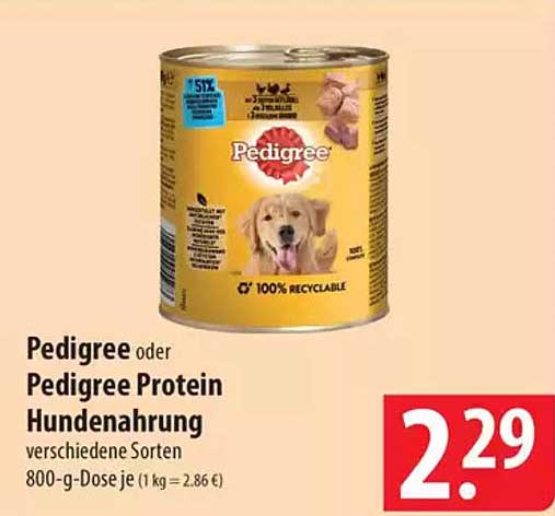 Pedigree oder Pedigree Protein Hundenahrung