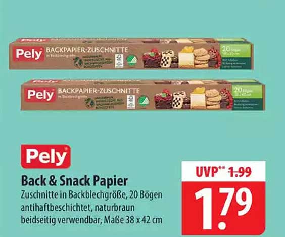 Pely Back & Snack Papier