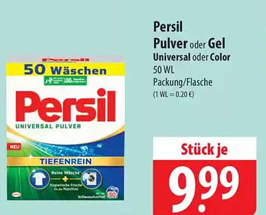 Persil Pulver oder Gel Universal oder Color