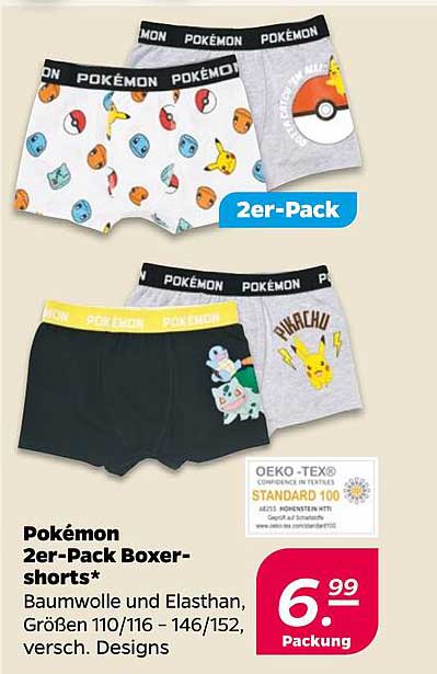 Pokémon 2er-Pack Boxershorts*