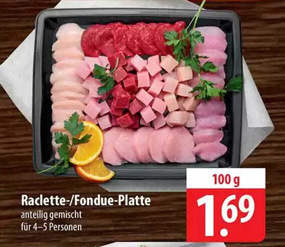 Raclette-/Fondue-Platte