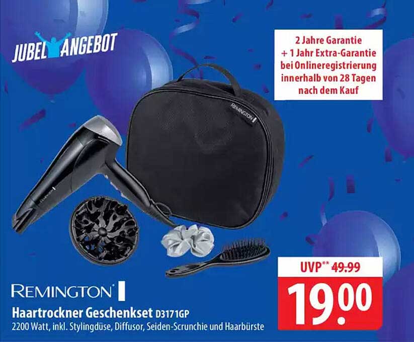 Remington Haartrockner Geschenkset D3171GP