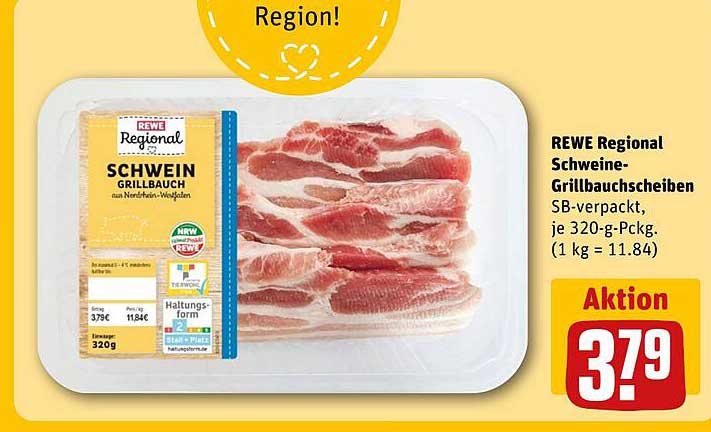 REWE Regional Schweine-Grillbauchscheiben