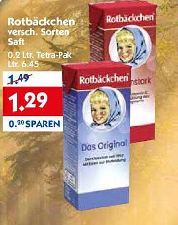 Rotbäckchen versch. Sorten Saft