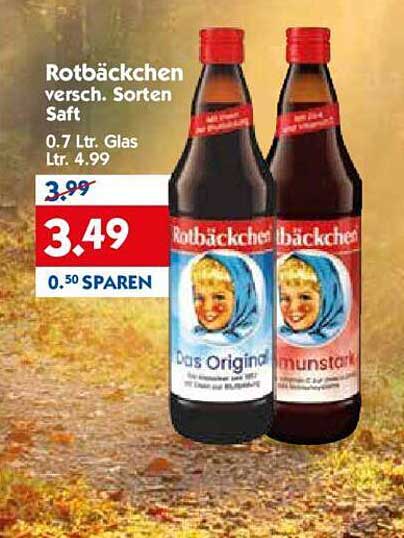 Rotbäckchen versch. Sorten Saft