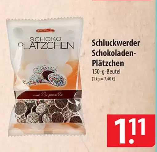 Schluckwerder Schokoladen-Plätzchen