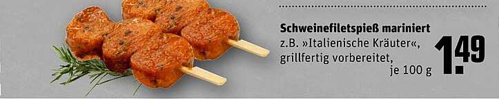 Schweinefiletspieß mariniert