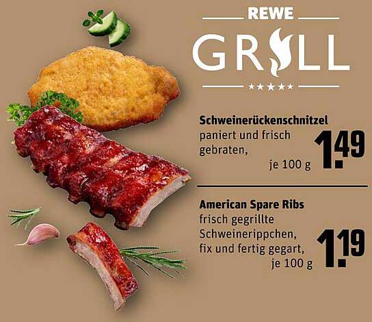 Schweinerückenschnitzel  
American Spare Ribs