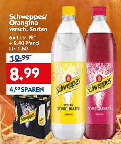 Schweppes/Orangina verschied. Sorten