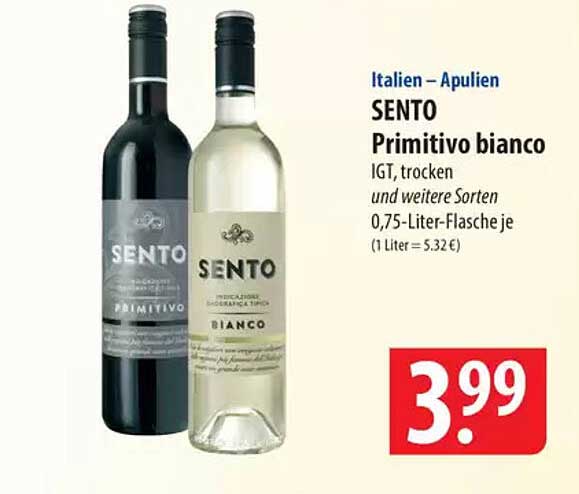 SENTO Primitivo bianco