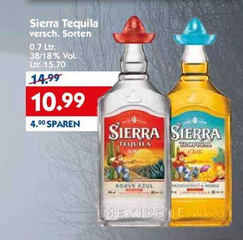 Sierra Tequila versch. Sorten