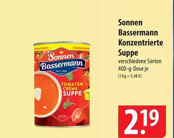 Sonnen Bassermann Konzentrierte Suppe