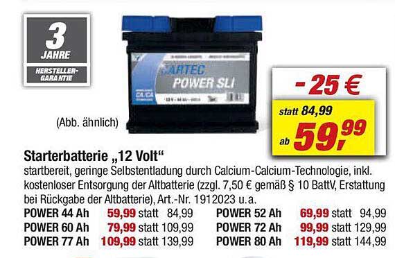 Starterbatterie „12 Volt“