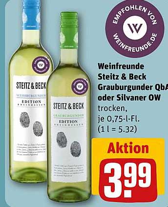 Steitz & Beck Grauburgunder QbA oder Silvaner OW