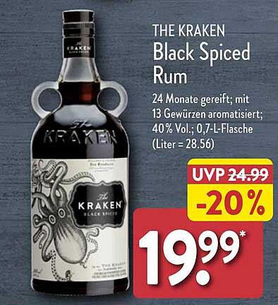 THE KRAKEN Black Spiced Rum