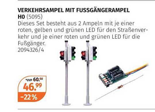 VERKEHRSAMPEL MIT FUSSgÄNGERAMPEL H0 (5095)