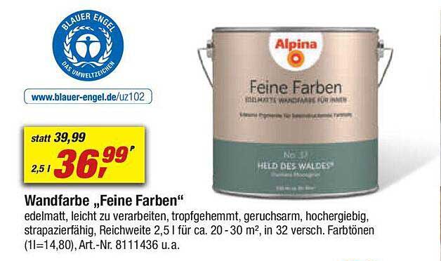 Wandfarbe „Feine Farben“