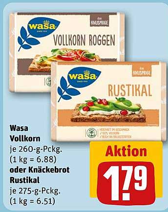 Wasa Vollkorn oder Knäckebrot Rustikal