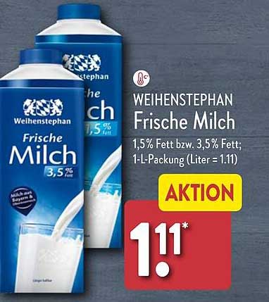 WEIHENSTEPHAN Frische Milch