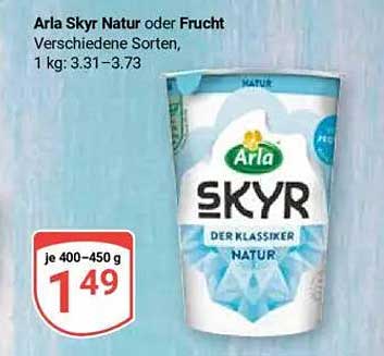 Arla Skyr Natur oder Frucht