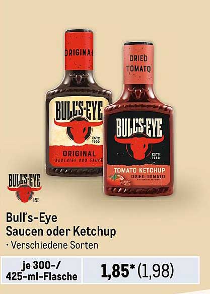 Bull's-Eye Saucen oder Ketchup