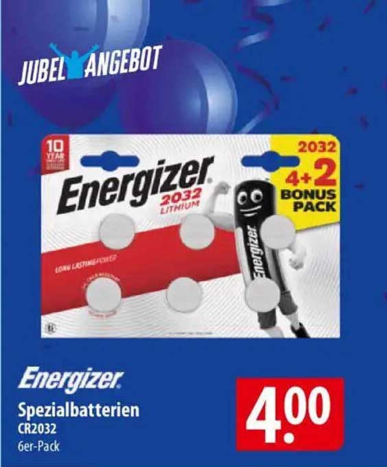 Energizer Spezialbatterien CR2032