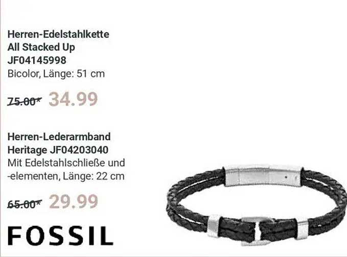 Herren-Edelstahlkette All Stacked Up  
Herren-Lederarmband Heritage